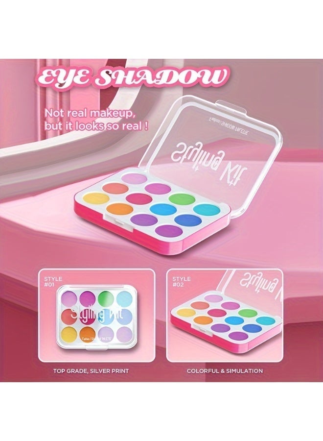 Kids' Cosmetic Toy Gift Set, Girls' Role-Play Simulated Dressing Makeup Box Pretend Play Princess Dress-Up Set | Gift Box Packing, Multiple Sizes Available | Non-Smudgable, Liquid-Free Toys | Ideal Birthday & Holiday Gifts for Kids | Suitable for Ages 3+, Perfect for Birthdays & Christmas - Non-Toxic, Non-Applicable - Image 2